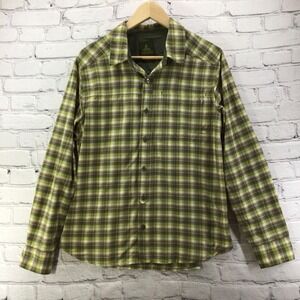 Prana Shirt Mens Sz Small Plaid Nylon Outdoor Breathable Flaw